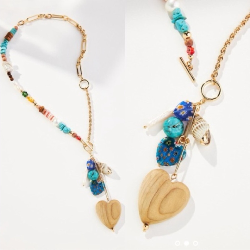 Dannijo Francesca Heart Shaped Drop Necklace NEW